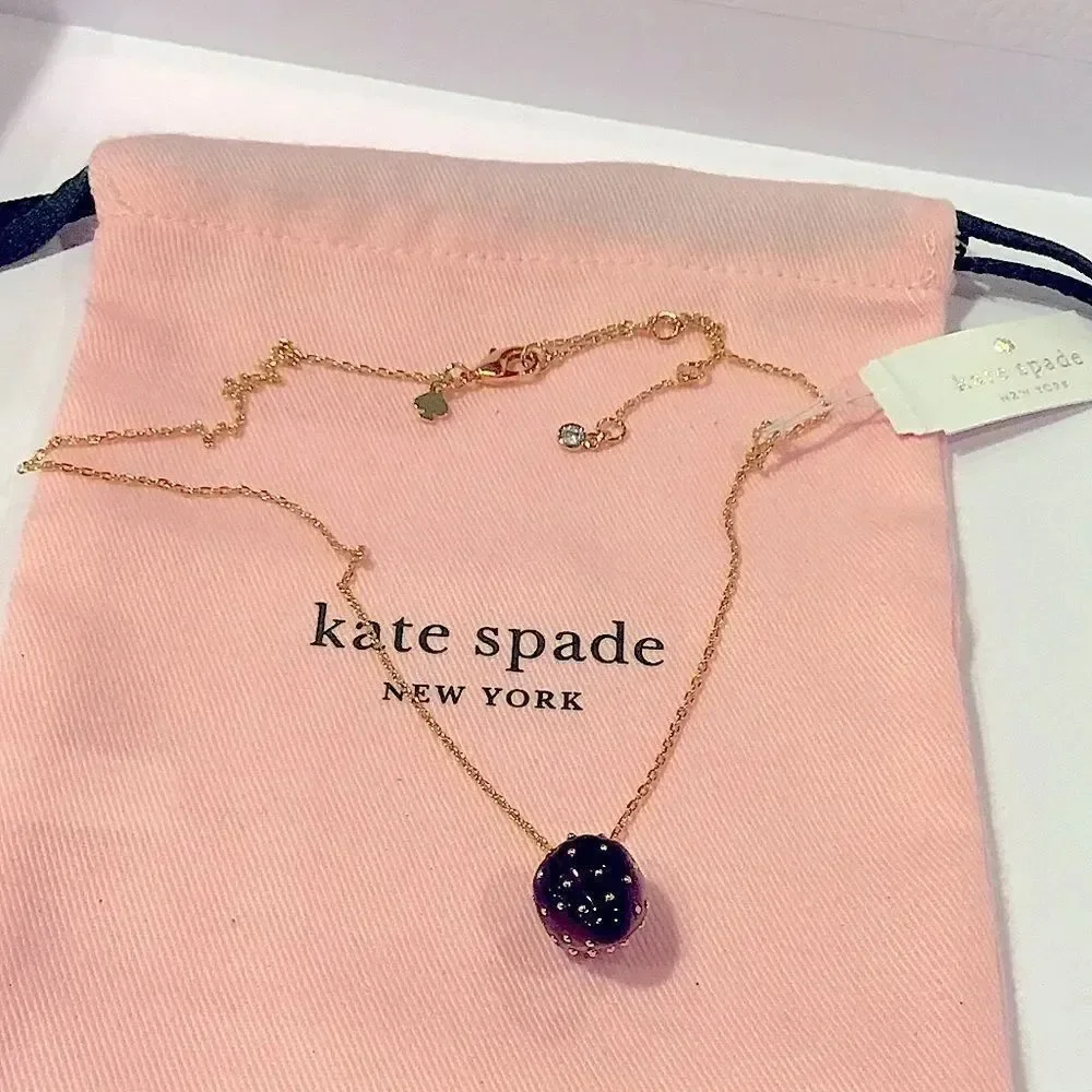 KATE SPADE STRAWBERRY MINI PENDANT NECKLACE